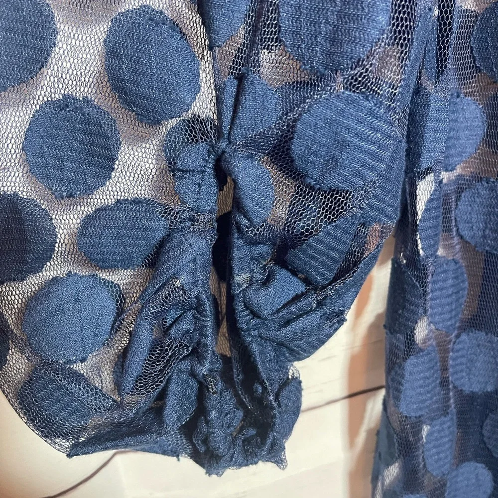 Laundry by Shelli Segal Polka Dot Mesh Dress - Sz 12 - Picture 6 of 9